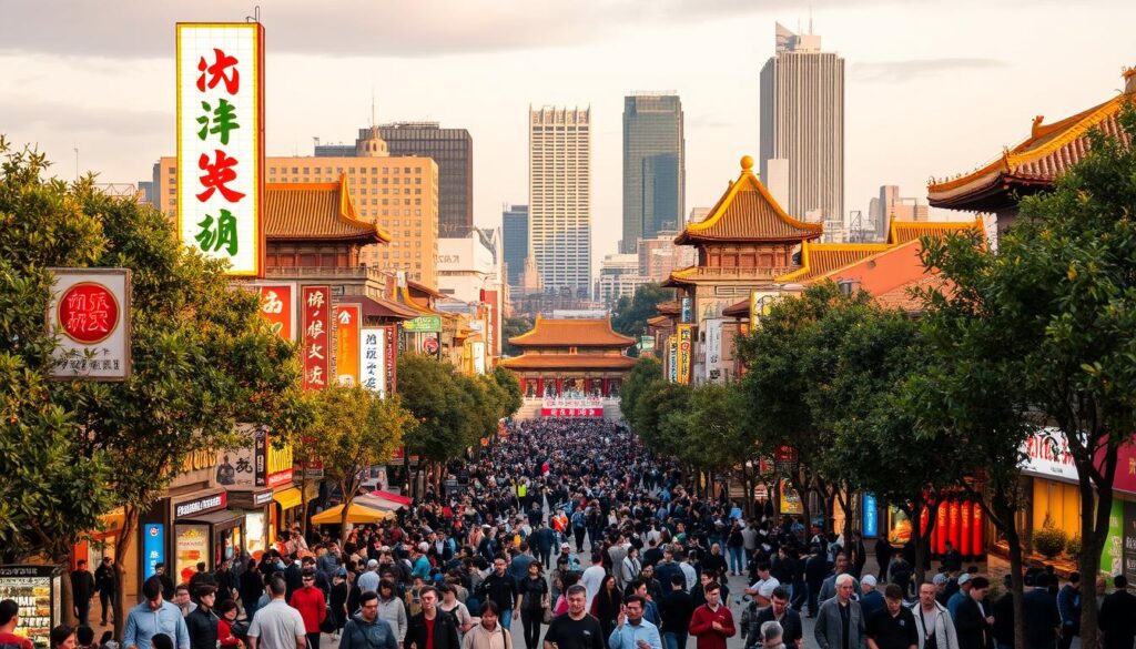 Wangfujing Einkaufsstraße Peking