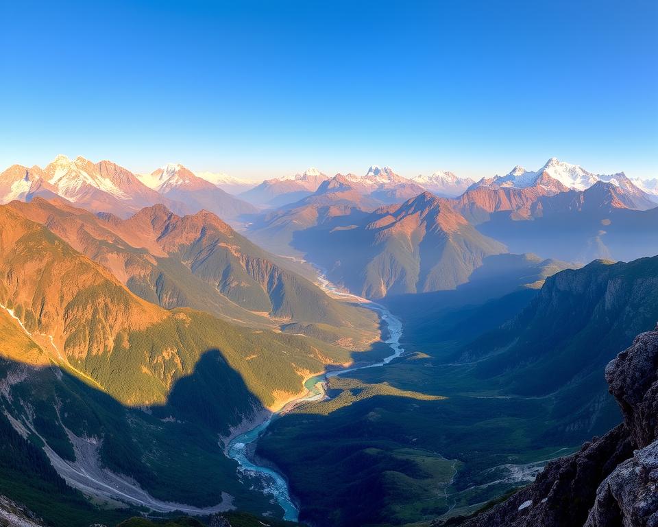 Asiatische Gebirgsketten Panorama