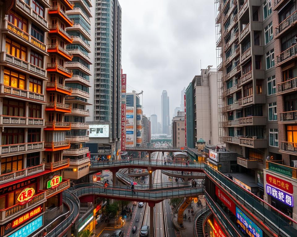 Hongkong im Sommer Regensaison