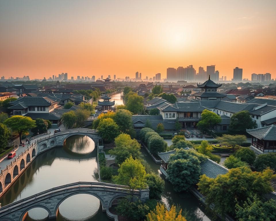 Reisezeit Suzhou Stadtansicht