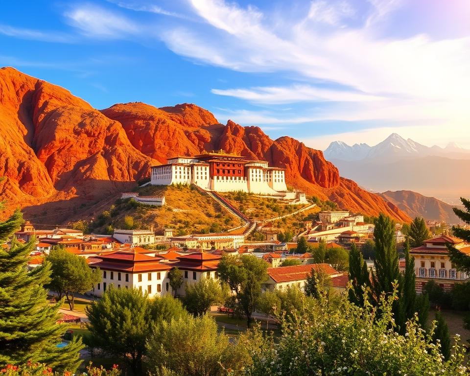Roter Berg Lhasa Panorama