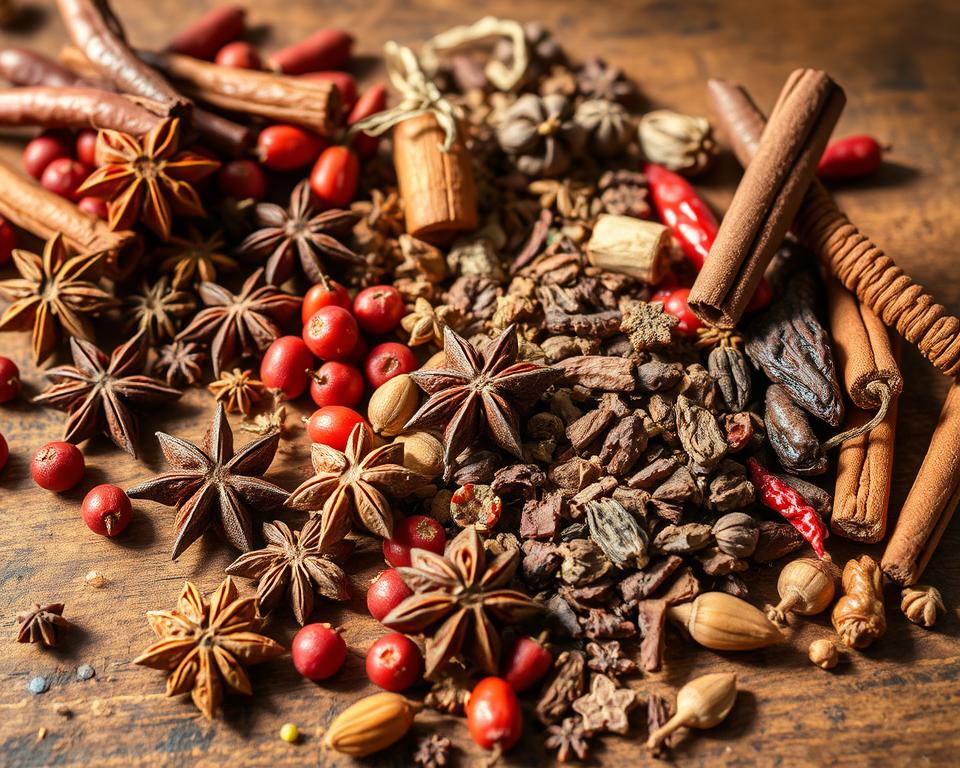 Sezuan-Gewürze und chinesische Kräuter