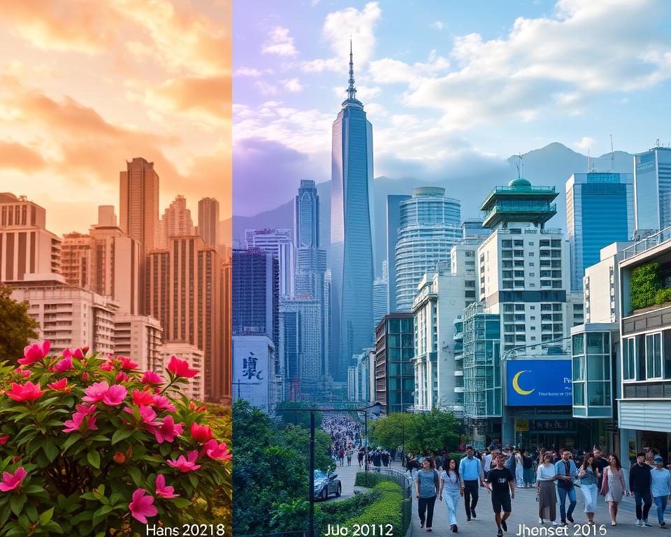 Temperaturschwankungen in Hongkong