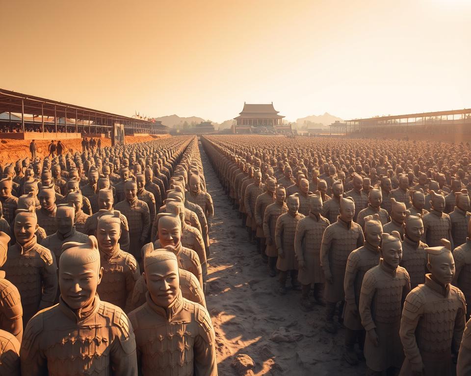 Terrakotta-Armee Ausgrabungsstätte in Xi'an