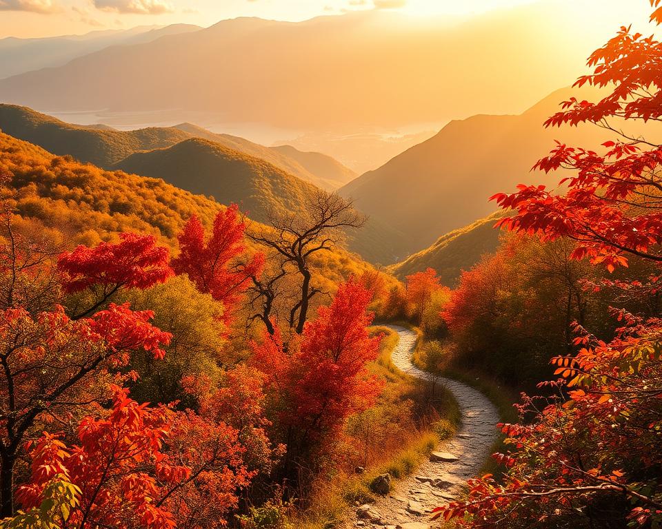 Wandern in Hongkong Herbstlandschaft