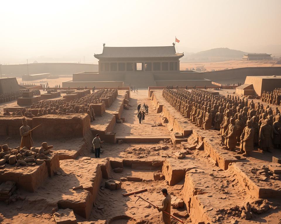 Archäologische Ausgrabungen Terrakotta-Armee
