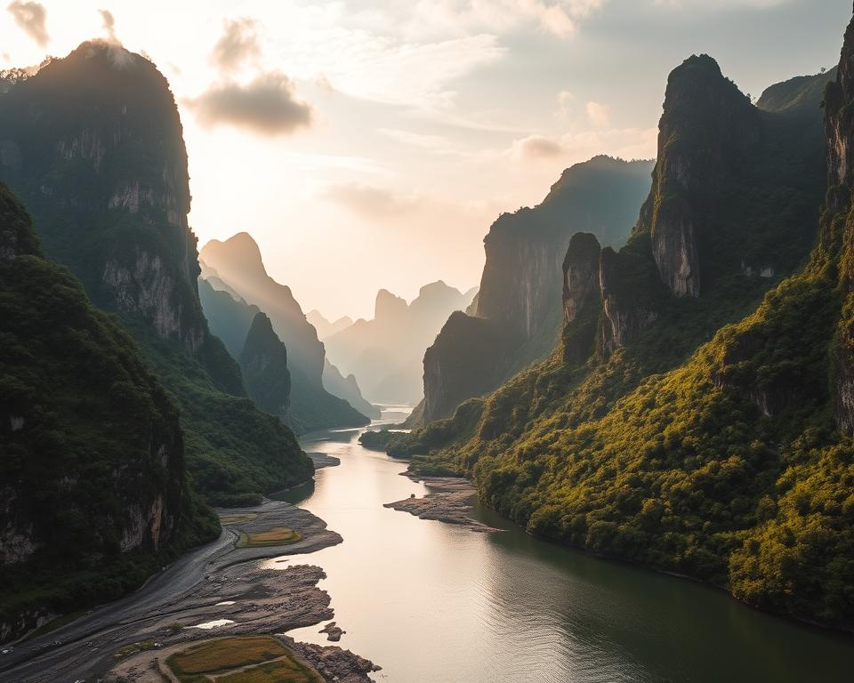 Karstberge in Guilin Landschaft