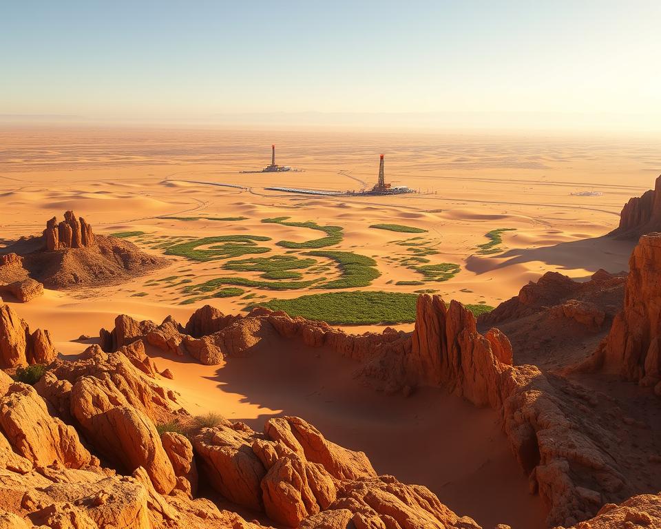 Rohstoffe in der Taklamakan Wüste