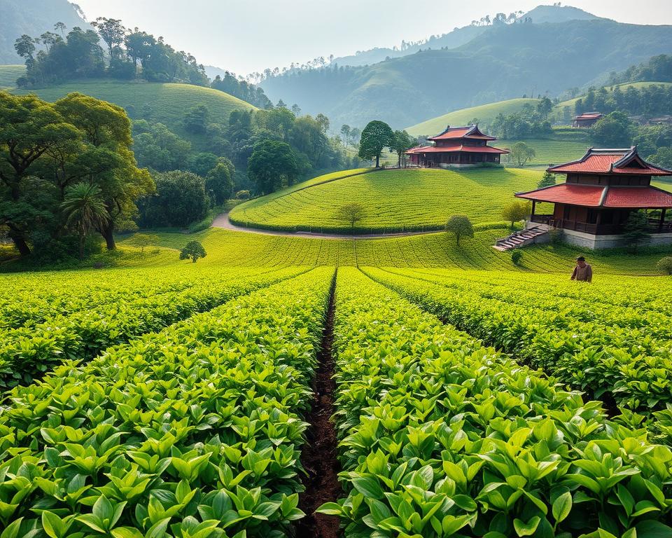 Longjing Tee Plantage Kultur