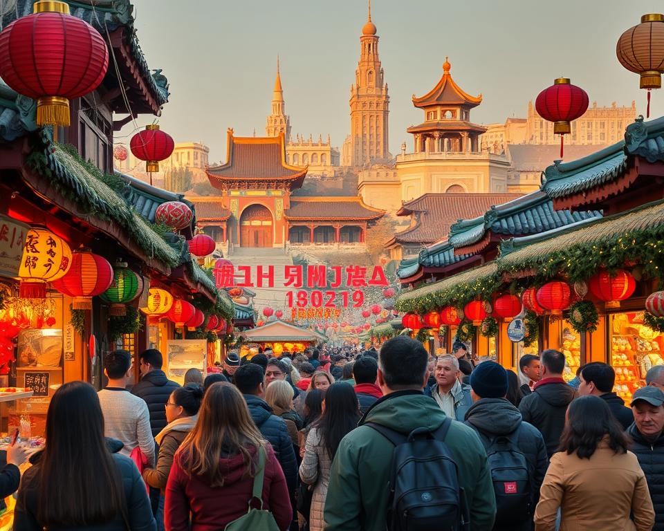 Weihnachtsveranstaltungen China Besucher
