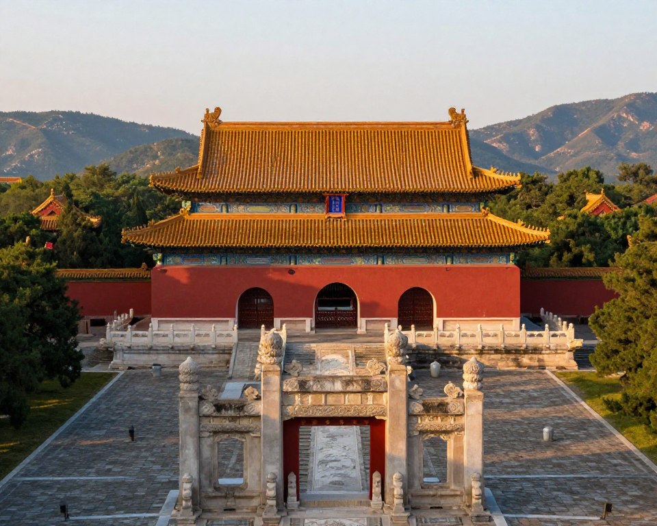 Architektur des Changling Mausoleums Ming-Gräber Architektur des Changling Mausoleums Ming-Gräber