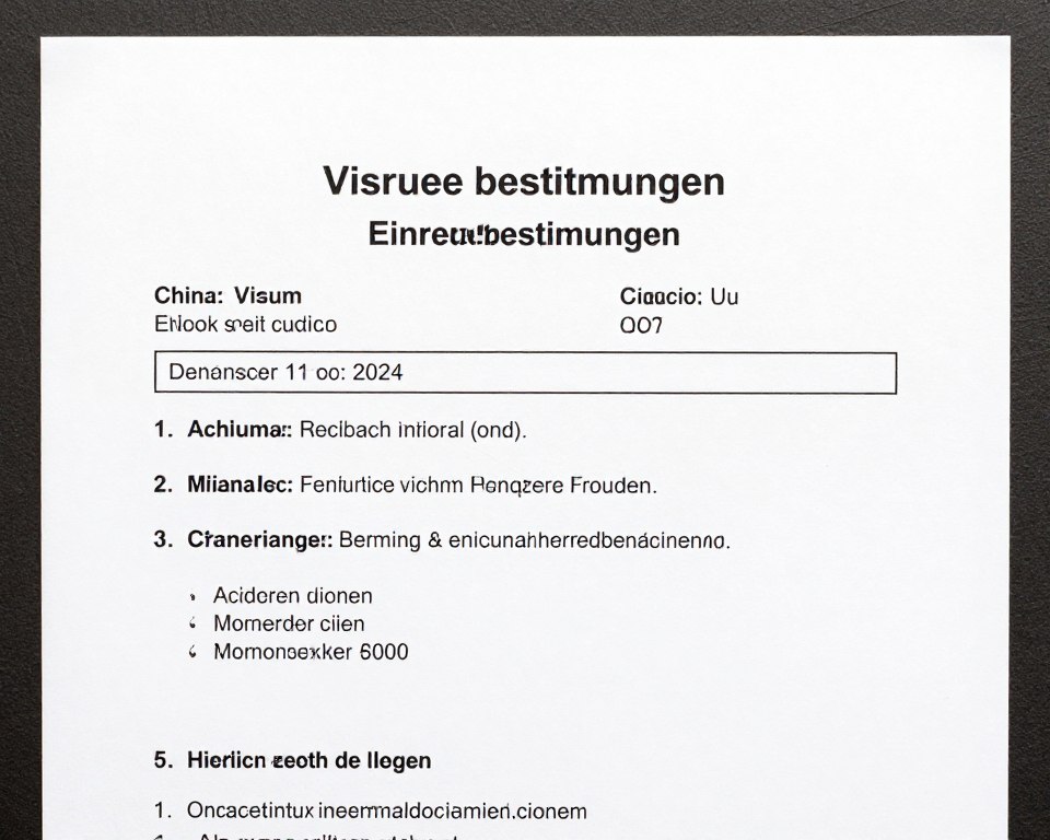 China Visum Einreisebestimmungen