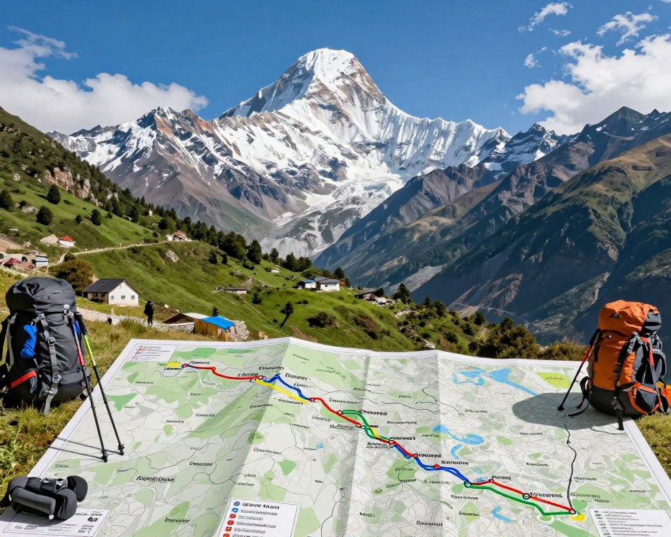 Trekkingrouten in Nepal Übersicht Trekkingrouten in Nepal Übersicht